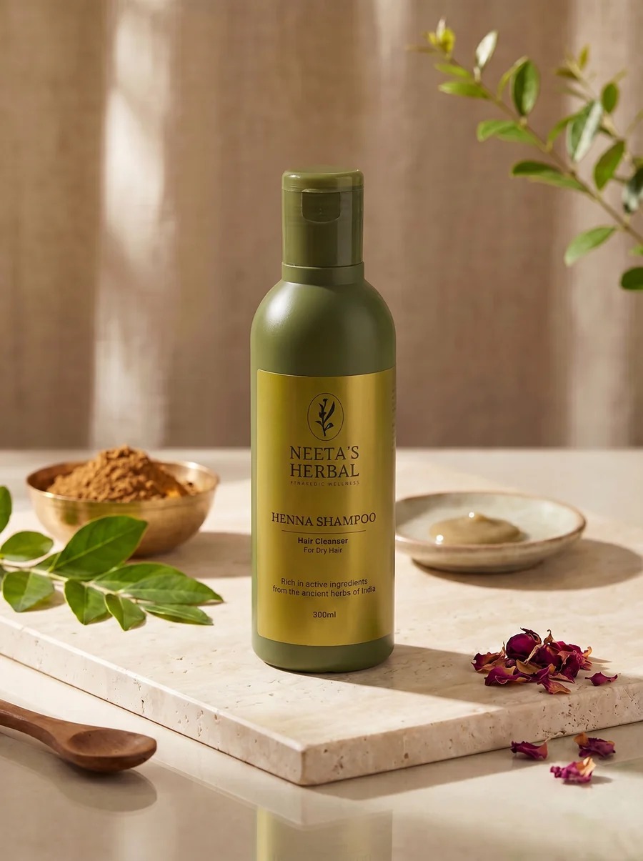 Henna shampoo bottle.